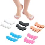 VEGCOO 10 PCS Toe Spreaders for Men Women, 5 Color Silicone Toe Separators to Correct Your Toes, Reusable Toe Spacers, Washable Yoga Toes Separators for Relaxing Toes, Bunion Relief, Hammer Toe