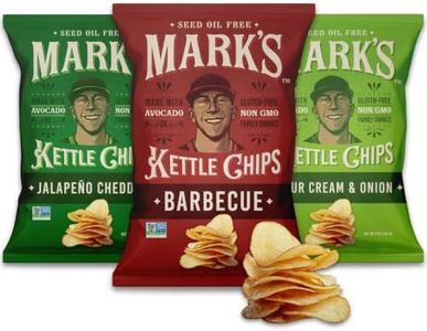 MARK’S Kettle Cooked Avocado Oil Potato Chips | Variety Pack - Jalapeno Cheddar, BBQ, Sour Cream, 5 oz (Pack of 3) | Gluten Free, Non-GMO Chips for Clean & Healthy Snacking
