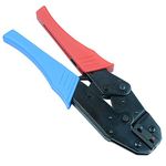 Flag Terminal Ratchet Crimper Insulated Crimping Tool Pliers Cable Wire Connector