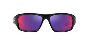 Oakley Men's OO9236 Valve Rectangular Sunglasses, Polished Black/Positive Red Iridium, 60 mm, 1