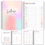 Wellness Journal - 90 Day Health, Fitness, Gratitude, Mindfullness, Wellbeing, Habit, Goals, Diet & Food Tracker - A5 Pastel Rainbow