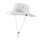 Magracy Mens UPF50+ Sun Hat Wide Brim Safari Hat Unisex Quick Drying Bucket Hat Fishing Hat White