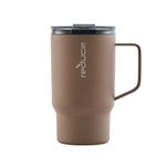 REDUCE 18 oz Hot1 Vacuum Insulated Mug for Hot Tea, Coffee and Other Hot Drinks - With Flo-Motion Lid and Handle, Single-Serve and Cupholder Friendly, Keeps Drinks Hot for up to 6 Hrs, Java