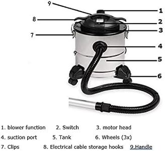 Powersonic 20L Ash Vacuum Cleaner – Black