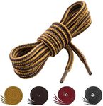 lorpops Heavy Duty and Durable Shoelaces for Boots,(2 Pairs) Work Boots & Hiking Shoes (55inch/140cm, Brown)