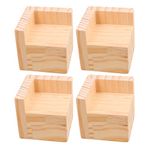 Doublelife SHANOER 4PCS Bed Risers Furniture Riser Heavy Duty Wooden Bed Lifts (7.5cmx7.5cmx5cm)