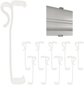 Amazing Drapery Hardware 3.5 Inch Clear Valance Clips for Top Blind Brands & Window Shades, 10-Pack - Sturdy Plastic Brackets, Ideal for Wood, Faux Wood & Metal Treatments in Home & Office Settings