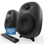 MAJORITY D80 | Active Bluetooth HDMI ARC Bookshelf Speakers | Amplified 80W 4" Drivers | Silk Dome Tweeters | Hifi Stereo Studio Speakers for TV & PC | USB, AUX, RCA, Optical | Custom EQ & Remote