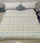 Tickle Tums 100% Cotton Muslin Blanket for Single Bed Big Size for Babies Kids (0-12yrs) 4 Layer 150x220 cm