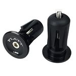 PLATT Bicycle Bar End Plugs Aluminum Bike Handlebar Cap for Road Bike Mountain Bike BMX (Black)