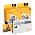 KODAK Mini 2 Retro 4PASS Portable Photo Printer (2.1x3.4 inches) + 68 Sheets Bundle, White