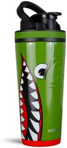 Ice Shaker Insulated Stainless Steel Shaker Bottle | 26oz, Bomber | Cold for 30+ Hours | Insulated Cup with Twist-on Agitator | Odor-Free Bottle for Protein Shakes, Water, Smoothies, Cocktails