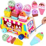 Toddlers Wooden Ice Cream Toys for 