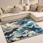 ALAZA Dinosaur Shark Beach Area Rug