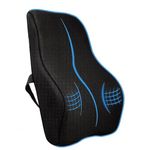 SPELLWISH SpellwishLumbar Support Pillow for Office Chair, Back Support for Car, Computer, Gaming Chair, Recliner Memory Foam Back Cushion for Pain Relief Improve Posture, Mesh Cover Double