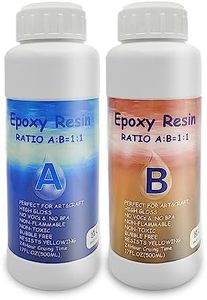 Résine époxy 1L,34OZ -Résine époxy transparente, résine époxy, résine époxy cristalline sans bulles pour le bois, les créations artistiques, la restauration, les carreaux de mur, l'art, l'artisanat