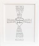 The Grandparent Gift Precious Godson Frame Baptism or Christening Gift from Godparent, White