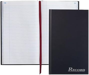 Adams Record Ledger, Hard Bound Textured Cover, 7.5 x 12.25 Inches, 300 Acid Free Pages, Navy (ARB712R3M), White