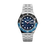 Timex Men's M79 Automatic 40mm Watch, Stainless Steel/Blue/Stainless Steel, One Size, Modern