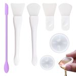 WANDIC Wax Melting Spoon Cleaning Tool Set, 5pcs Silicone Spatula & 2pcs Ball Shaped Scraper for Stirring Sealing Wax Stamp Spoon