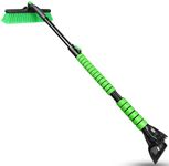 SEAAES 44 Inch Snow Brush and Ice Scraper for Car, Extendable Ice Snow Removal Brush with Foam Grip for Truck SUV Vehicle Windshield Window