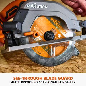 Evolution Cordless Circular Saw – Lightweight Power Tool, R185CCSX-Li