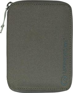 Lifeventure Mini Portafoglio da Viaggio protetto da RFID, Portafoglio Bifold con Cerniera e Porta passaporto per Viaggi, Materiale Ecologico e riciclabile (Oliva)