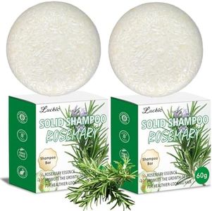 2-Pack Rosemary Shampoo Bar, Solid Hair Soap for Oily Scalp Care & Volume, Plant-Based Cleansing Soap with Olive Oil & Shea Butter, Travel Friendly Hair Care Gifts for Women Men