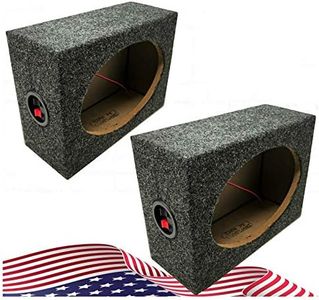 Audiotek Angled Style 6 x 9 Inch Car Audio Enclosures MDF Sturdy Constructed Speaker Boxes Product for Great Audio, Sound, Speaker Experiences -2 Boxes