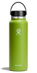 HYDRO FLASK - Water Bottle 1180 ml (40 oz) - Vacuum Insulated Stainless Steel Water Bottle Flask with Leak Proof Flex Cap with Strap - BPA-Free - Wide Mouth - Seagrass