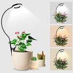 Wolezek Grow Light, 2 in 1 Grow Lights for Indoor Plants Full Spectrum, 3 Colors Plant Lights Indoor, Clip On LED Grow Light with 360° Gooseneck, 6/12/16H Timer, 5 Brightness, 1 Pack