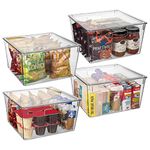 CLEARSPACE Plastic Storage Bins with Lids XL – Perfect Kitchen Organization or Pantry Storage – Fridge Organizer, Pantry Organization and Storage Bins, Cabinet Organizers