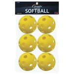 Champion Sports PLSB6R Plastic Softball, Yellow 12 inch