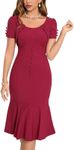 MUXXN Women's 1950s Retro Dress Vin