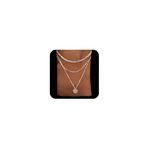 Relveo Layered Silver Necklaces for Women,14K Silver Stackable Choker Necklaces for Women Dainty Simple Necklace Set Layering Cuban Circle Pendant Chain Jewelry Set Trendy Necklace