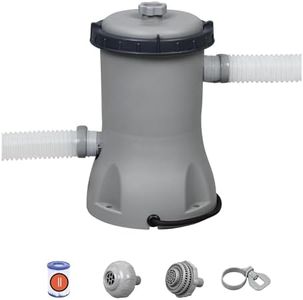 Bestway 530gal Flowclear Filter Pump, Above Ground Pool Cleaner for 1,100L–14,300L Pools, Includes Replaceable Cartridge, 480gal/h System Flow Rate
