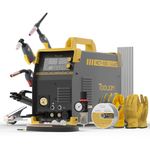 TOOLIOM MIG/TIG/Cut/Stick Welder 5 in 1 Multiprocess Welding Machine 110/220V Dual Voltage Aluminum Welding Machine Spool Gun Compatible
