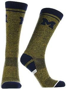 TCK Michigan Wolverines Socks Victory Parade (Blue/Maize, Large) - Blue/Maize,Large