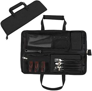 AGDGV Chef Knife Roll Bag - Heavy Duty Waxed Canvas Chef Knife Bag, Portable 13 Slots Chef Knife Case, Multi-Function Cutlery Knives Pouch Holder Knife Wrap Wallet Tool Roll (Knives not Included)