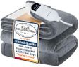 Bedsure Heated Blanket Full Size, Soft Electric Blanket with Preheat, Grey