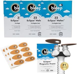 Bleep Eclipse Magnetic Frame & 96 Halos - Maskless C PAP Nose Mask for Sleep Apnea CPAP Machine - MagSeal Ports for Eclipse Frame, BPA, Corn & Headgear-Free - CPAP Accessories Supplies - 48-Day Supply