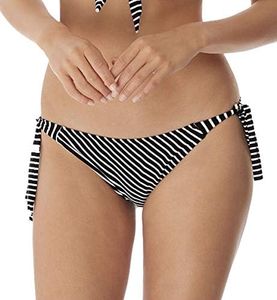 Freya Beach Hut Rio Scarf Side Tie Bikini Bottom, XL, Black Stripe