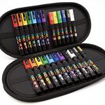 Posca - PC-5M / PC-3M / PC-1M - Paint Marker Art Pens - Display Case of 24 (Starter Basic Set)