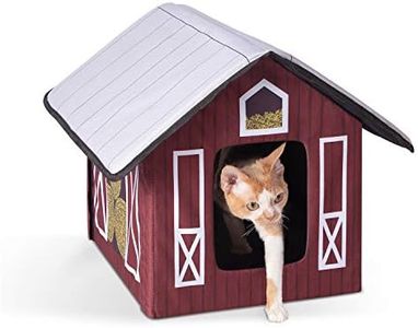 K&H Pet Products Outdoor Kitty House, Outdoor Cat House for Outside Community Cats, Strays, and Ferals, Insulated Shelter, Cold Weather House for Winter, 19 X 22 X 17 Inches (Unheated) Barn Design