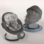 BAYBEE Lullabies Automatic Electric Baby Swing Cradle for Baby with Adjustable Swing Speed, Tray, Recline, Remote | Baby Rocker with Mosquito Net, Safety Belt, Music, & Toys | Swing for Baby (Mat Black)