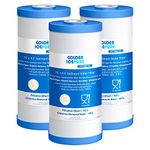 GOLDEN ICEPURE 5 Micron 10" x 4.5" Whole House Sediment Activated Carbon Water Filter Compatible with GE FXHTC, GXWH40L, GXWH35F, GNWH38S Universal Water Filter System 3pack