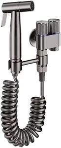 Handheld Bidet Sprayer for Toilet, Adjustable Water Pressure Control with Spring Hose for Feminine Wash, Baby Cloth Diaper Washer, Stainless Steel Cleaner & Shower Sprayer for Pet, Bathroom or Toilet