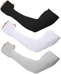 3 Pairs Arm Sleeves|UPF 50 Arm Cooling Sleeves with Thumb Hole|UV Sun Protection Arm Sleeves for Women Men Youth, H HOME-MART Arm Warmers for Cycling Sports Basketball Sleeves,Arm Compression Sleeves