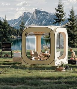 6 x 6 FT Instant Outdoor Clear Bubble Tent, 2-3 Person All Weather Sport Tent Instant Rainproof Camping Rain Shelter for Sports Events, Patio, Fishing, 70"x70"