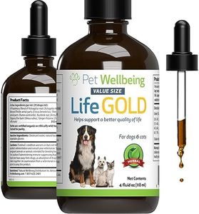 Pet Wellbeing Life Gold for Dogs & Cats - Vet-Formulated - Immune Support and Antioxidant Protection - Natural Herbal Supplement 4 oz (118 ml)